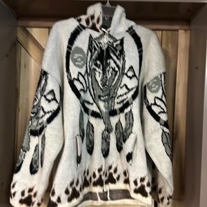 Riminahui Wool full zip hooded jacket